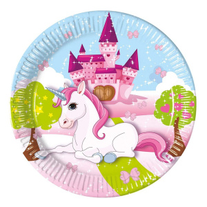 Party Πιάτα Μεγάλα Decorata Unicorn 23 εκ.  (93428)
