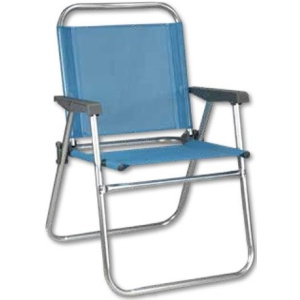Καρέκλα Παραλίας Πτυσσόμενη Αλουμινίου Με Αδιάβροχο Textiline Γαλάζιο Πανί 52X56X80 εκ.  (03.CH-150-LB)