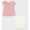 Mayoral Σετ 2 μπλούζες Ecofriends Baby Κορίτσι Κοντομάνικες σε ροζ χρώμα  (21-01089-006)