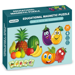 Επιτραπέζιο Wooden Magnetic Puzzle Game Φρούτα - Λαχανικά  (MKM465700)
