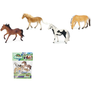 Playset Ζώα Της Φάρμας: Άλογα 4τμχ Σε Σακούλα  (MKL528980)