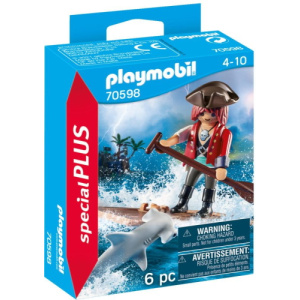 Playmobil Πειρατής Με Σχεδία Και Σφυροκέφαλος Καρχαρίας  (70598)