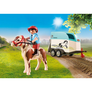 Playmobil Όχημα Με Τρέιλερ Μεταφοράς Πόνυ  (70511)