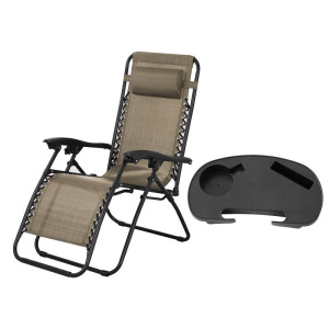 Ταμπά Καρέκλα Παραλίας-Ξαπλώστρα με Τραπέζι 180x63/52x112/47 εκ.  (21-03254)