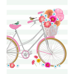 Ευχετήρια Κάρτα Χωρίς Μήνυμα Ποδήλατο με λουλούδια  (PE162)