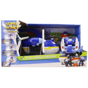 Super Wings Supercharge 2 IN 1 Αστυνομικό Αεροπλάνο Περιπολίας  (740834)