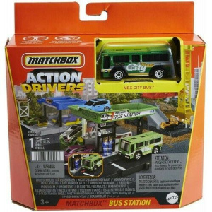 Matchbox Αυτοκινητάκια Action Drivers Bus Stasion With City Bus  (HJT89)