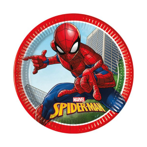 Party Πιάτα Μεγάλα Decorata Spider-Man Crime Fighter 23εκ 8 τμχ  (93863)