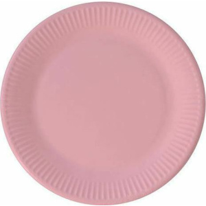 Party Πιάτα Μεσαία Decorata Solid Colour Ροζ 20εκ 8 τμχ  (93530)