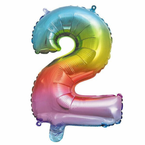Party Μπαλόνι Decoiation Foil Ballons Νούμερο 2 35εκ Πολύχρωμο  (92725)