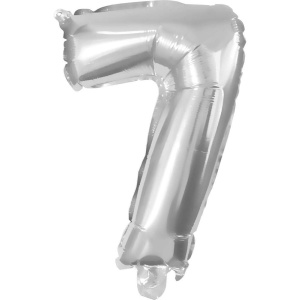 Party Μπαλόνι Decoiation Numeral Foil Ballons Νούμερο 7 85εκ Ασημί  (91201)