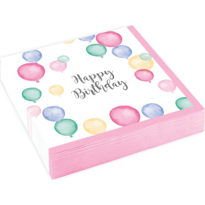 Party Χαρτοπετσέτες Happy Birthay Pastel 25εκ  (M9903863)