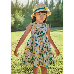 Mayoral Mini Φόρεμα Σταμπωτό Λουλούδια Χρώμα 79 Μπεζ  (23-03917-079)