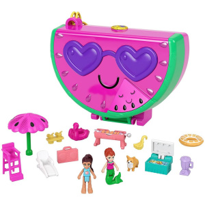 Polly Pocket Mini - Ο Κόσμος Της Polly World Compact Cool Party Watermelon  (HCG19)