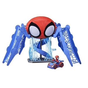 Hasbro Marvel Spidey And His Amazing Friends Web-Quarters Playset With Lights, Sounds, Vehicle  (F1461)