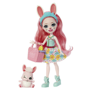 Enchantimals Baby Best Friends Κούκλα Kαι Ζωάκια Φιλαράκια Με Εκπλήξεις Bree Bunny and Twist  (HLK85)
