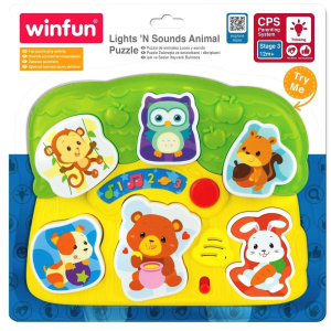 WinFun Παζλ Ζωάκια με Φώτα και Ήχους - Lights 'N Sounts Animal Puzzle  (0771-NL)