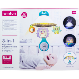 Winfun Μελωδικό Περιστρεφόμενο 3 Σε 1 Night Time Projector Mobile  (720005-NL)