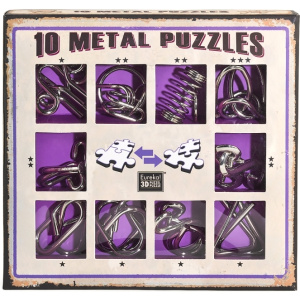 Παζλ Γριφος 10 Metal Puzzles Purple Set  (10-P)