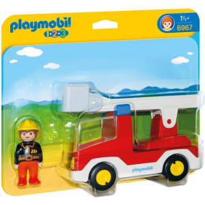 Playmobil 123 Πυροσβεστης Με Κλιμακοφορο Οχημα  (6967)