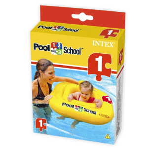 Intex Παιδικο Φουσκωτο Σωσιβιο Στρατα Deluxe Baby Float Pool School No1 79Χ79 Εκατοστα  (56587)