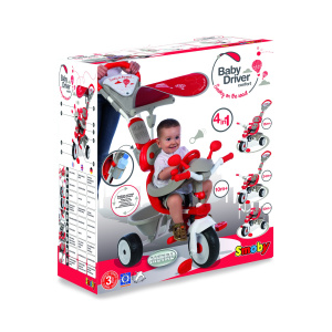 Παιδικο Ποδηλατο Τρικυκλο Smoby Baby Driver Comfort Tricycle Κοκκινο  (434208)