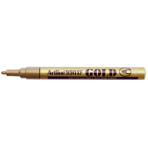Artline Μαρκαδορος Νο990 Ανεξιτηλος Χρυσος Με Στρογγυλη Λεπτη Μυτη Fibre  (04-1-73-16)