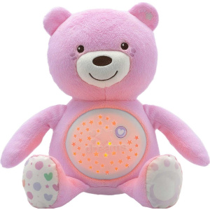 Chicco First Dreams Baby Bear - Λουτρινος Aρκουδος Προβολεας Ροζ  (08015-10)