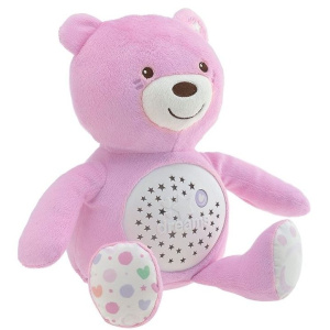 Chicco First Dreams Baby Bear - Λουτρινος Aρκουδος Προβολεας Ροζ  (08015-10)