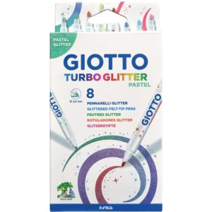 Giotto Μαρκαδοροι 8Τ Turbo Glitter Pastel  (000426300)