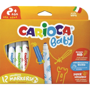 Carioca Μαρκαδοροι Teddy Baby 2+ Jumbo 12 Χρωματα  (133012501)