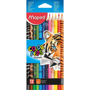 Ξυλομπογιες Maped Color' Peps Animals 12 Χρωματα  (832212)