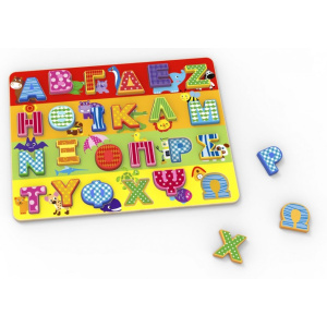 Tooky Toy Ξυλινο Πολυχρωμο Αλφαβητο Κεφαλαια Γραμματα  (TKG005)