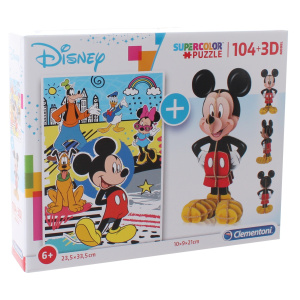 Παζλ 3D Clementoni Mickey Mouse 104 Tmx  (1211-20157)