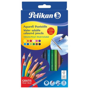 Pelikan Ξυλομπογιες Ακουαρελας Υδατοδιαλυτες 12 Χρωματα  (700672)