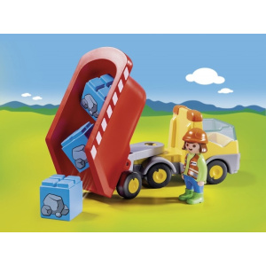 Playmobil 123 Ανατρεπομενο Φορτηγο Με Εργατη  (70126)
