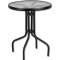 Τραπέζι Μεταλλικό Στρόγγυλο Μαύρο Σκελετό 60X72 εκ.  (TAB-60BL)