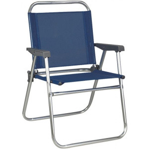 Καρέκλα Παραλίας Πτυσσόμενη Αλουμινίου Με Αδιάβροχο Textiline Σκούρο Μπλε Πανί 52X56X80 εκ.  (03.CH-150-DB)