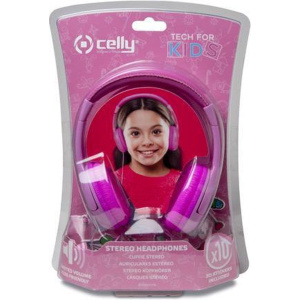 Celly Ακουστικά Ενσύρματα Παιδικά Ρόζ  (411.752653)
