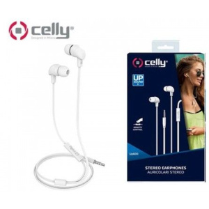 Celly Ακουστικά Με Μικρόφωνο Flat Cable Λευκά  (411.738053)