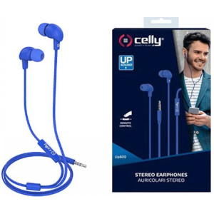Celly Ακουστικά Με Μικρόφωνο Flat Cable Μπλέ  (411.738060)