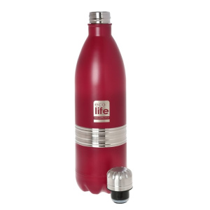 Μεταλλικό Μπουκάλι Θερμος Κόκκινο 1L  (33-BO-3010)