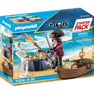 Playmobil Starter Pack Πειρατής με Βαρκούλα Και Θησαυρό  (71254)