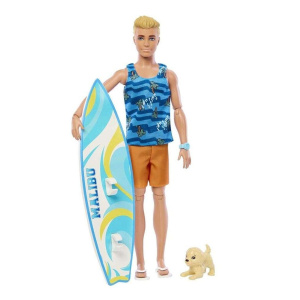 Barbie Ken Beach με Σανίδα Σερφ  (HPT50)