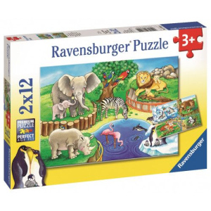 Παζλ 2x12 Ravensburger Ζωολογικός Κήπος  (07602)