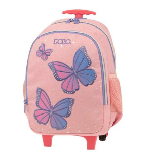 Polo Τσάντα Trolley Νηπιαγωγείου Little Pink Πεταλούδες  (901039-8227)