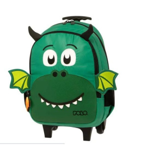 Polo Τσάντα Νηπιαγωγείου Τρόλεϊ Junior Little Green Dragon  (901039-8228)
