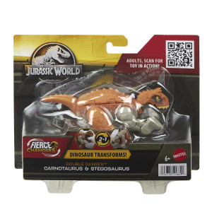 Jurassic World Δεινόσαυροι 2 σε 1 Carnotaurus to Stegosaurus  (HLP07)