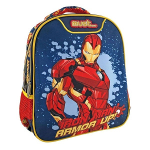 Σχολική Τσάντα Νηπιαγωγείου με 2 Θήκες Iron Man Armor Up  (000506089)