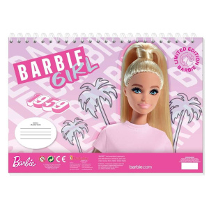 Μπλοκ Ζωγραφικής με Αυτοκόλλητα και Στένσιλ 40φ 23x23 Barbie  (000570344)